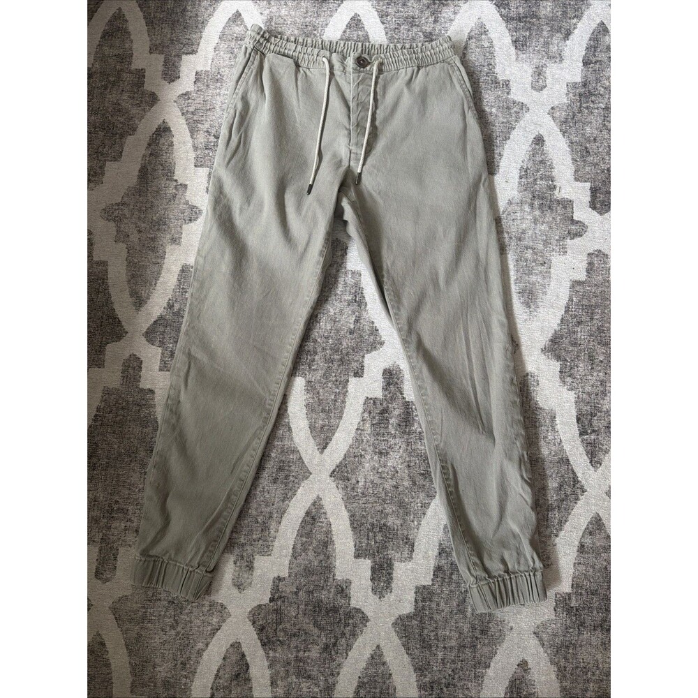 Proper Cloth Bergamo Biege Linen Cotton Drawstring Pants Men’s Olive 29x31